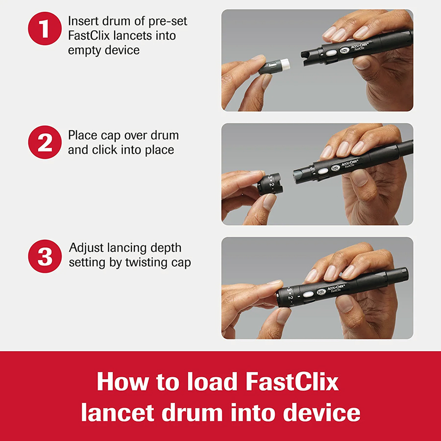 Accu chek fastclix lancing device diabetic mall